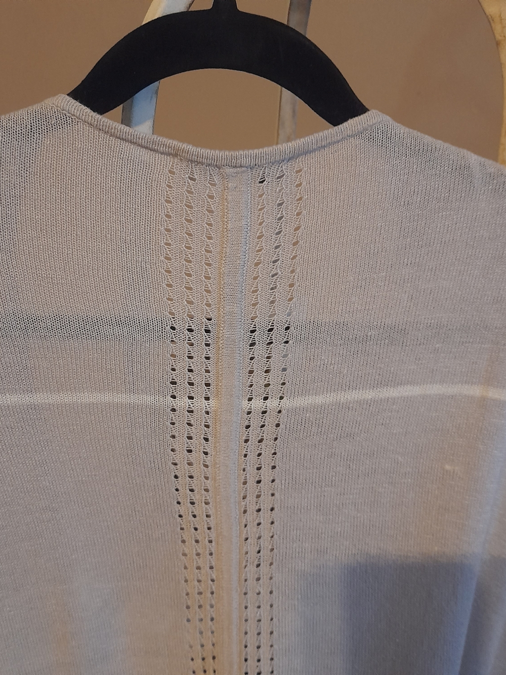 Gentle Fawn Light Gray Striped Open Front Cardigan - Picture 4 of 7
